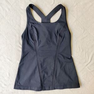 Lululemon T-Back Black Athletic Tank Top Shirt